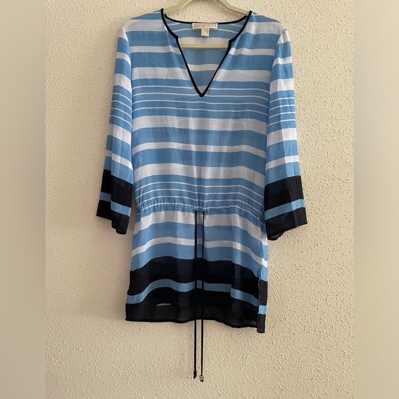 MICHAEL Michael Kors Women’s Striped Small Drawstring Tunic - Picture 2 of 12